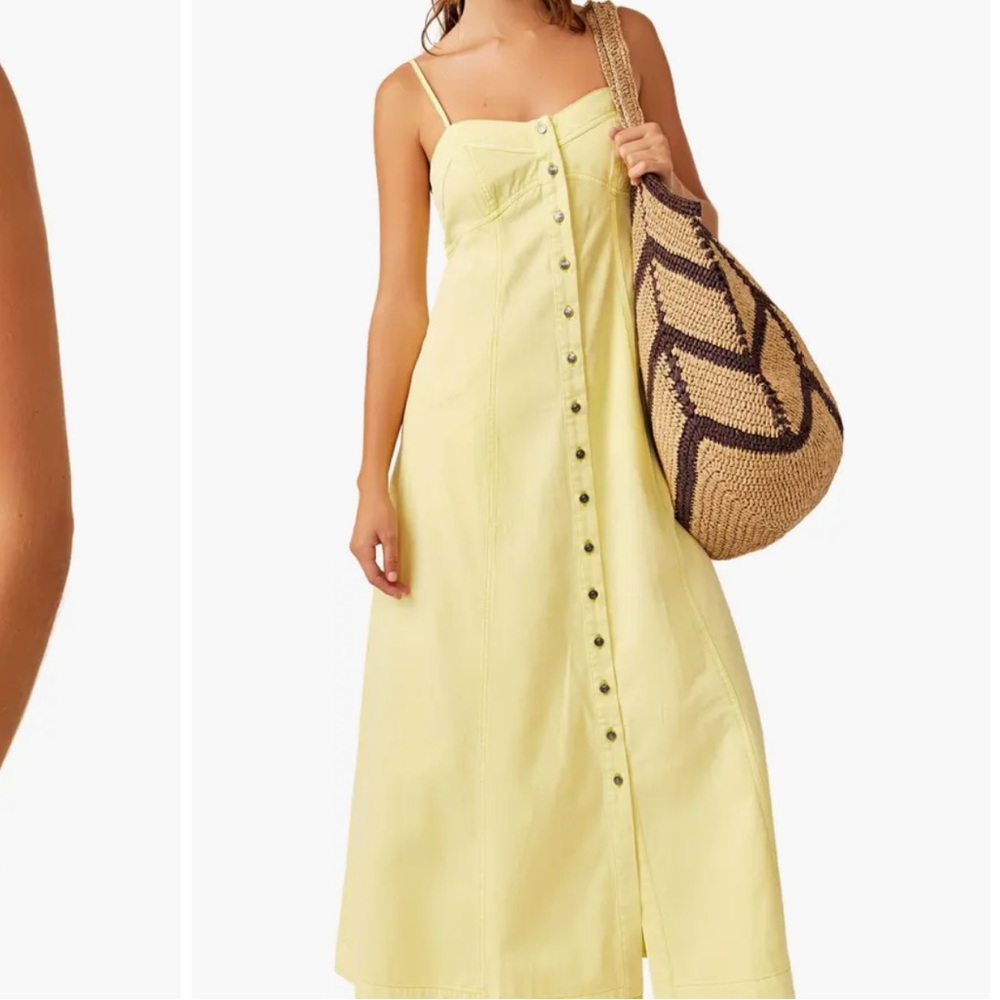 Free People - Yellow Maxi dress - sz Small